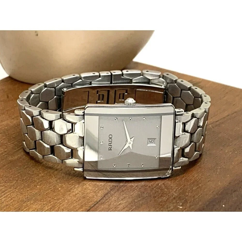 Rado Women's Watch 160.0486.3 Diastar Swiss Quartz Silver Steel Tank 24m…